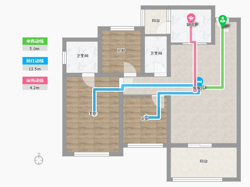 四川省-南充市-江山美墅-82.00-户型库-动静线