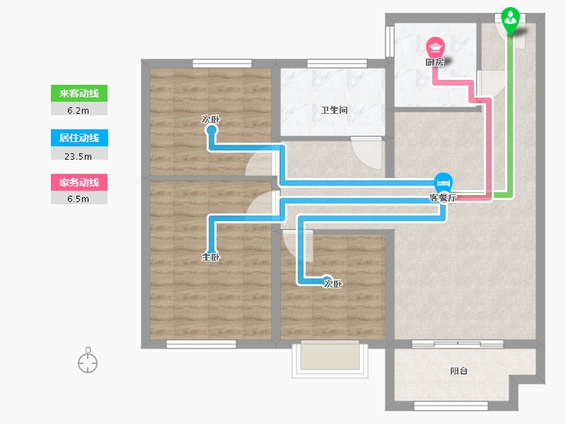 江苏省-盐城市-凤凰城-90.00-户型库-动静线