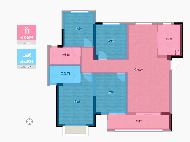 福建省-福州市-公园左岸-99.92-户型库-动静分区