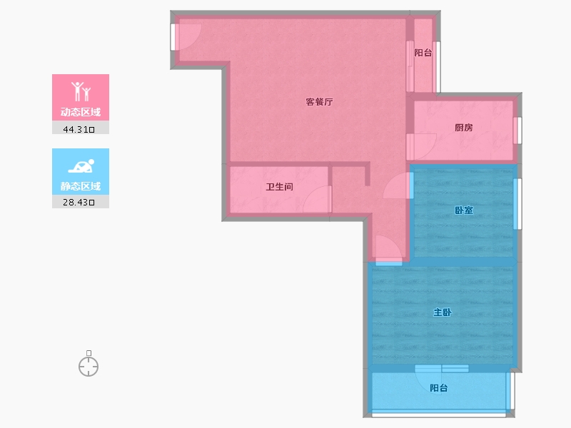 北京-北京市-正阳北里-88.00-户型库-动静分区