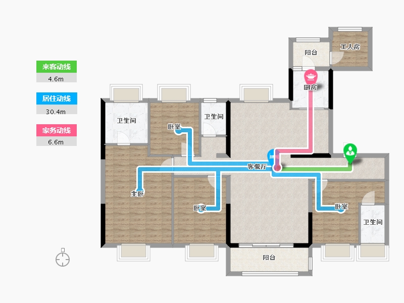 广东省-清远市-碧桂园泊林苑-160.00-户型库-动静线