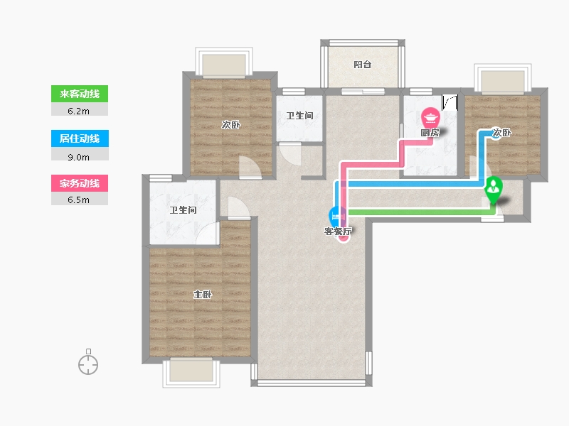 湖南省-怀化市-宏宇新城-98.00-户型库-动静线