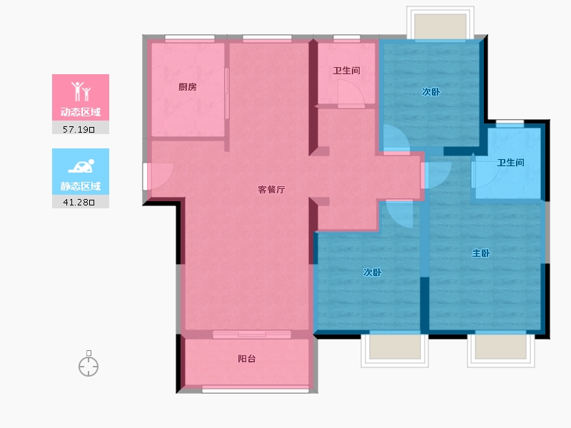 上海-上海市-惠民家园-100.00-户型库-动静分区