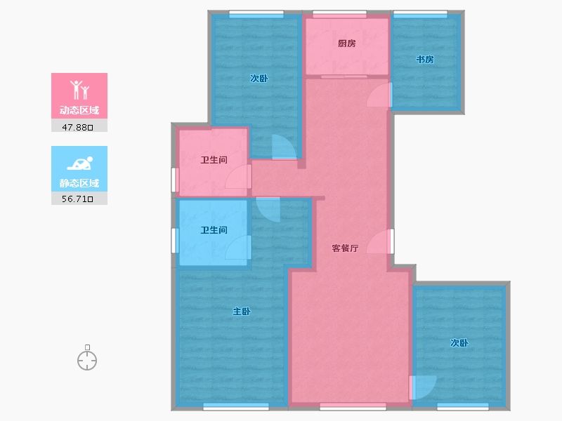 北京-北京市-万橡华府-110.00-户型库-动静分区