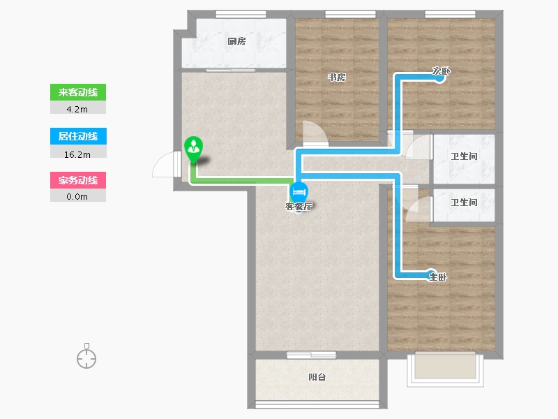 河北省-衡水市-君悦华府·温莎花园-98.00-户型库-动静线