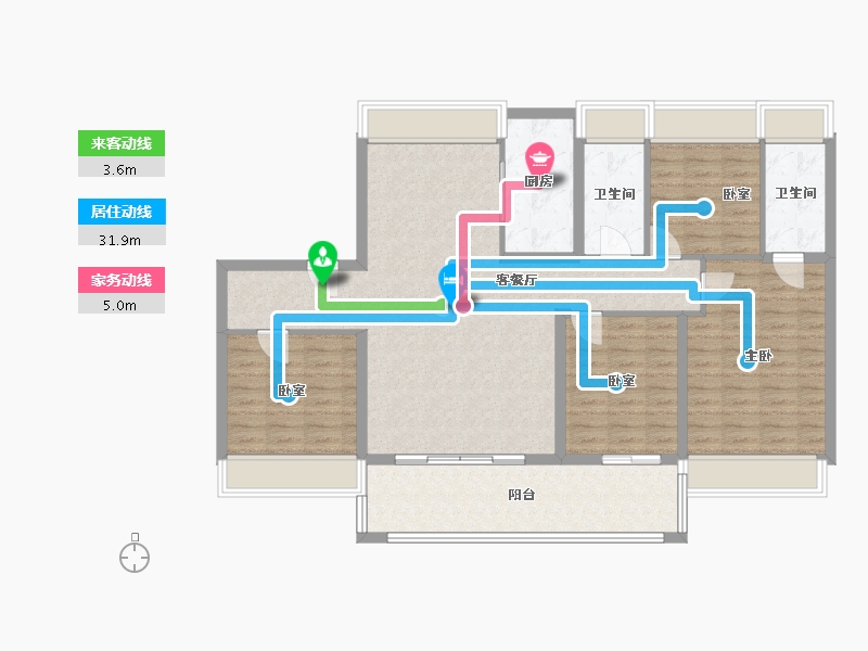 安徽省-宣城市-碧桂园宁国首府-120.00-户型库-动静线