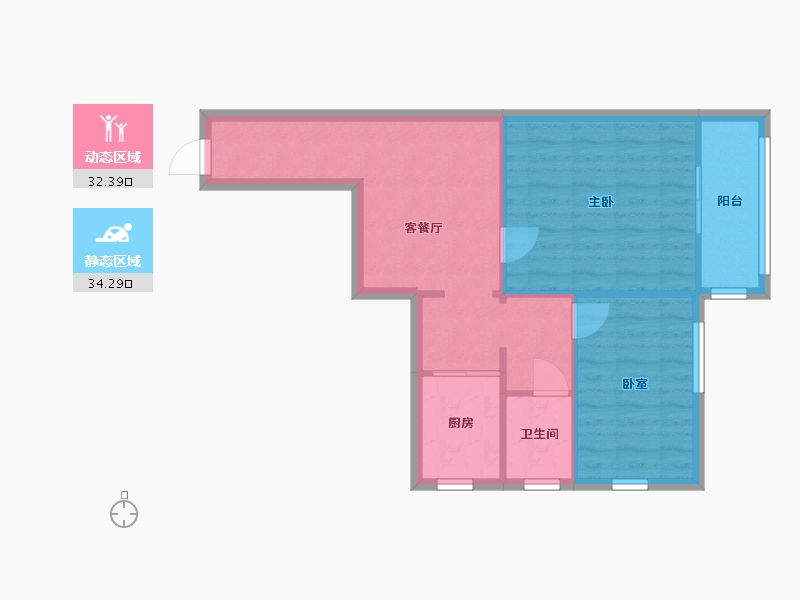 北京-北京市-北影小区-60.00-户型库-动静分区