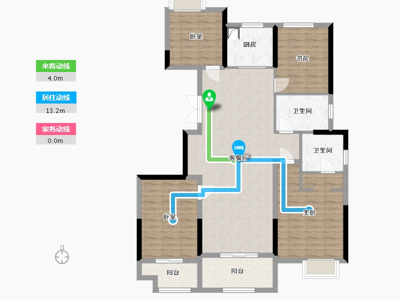 浙江省-嘉兴市-上郡-115.00-户型库-动静线