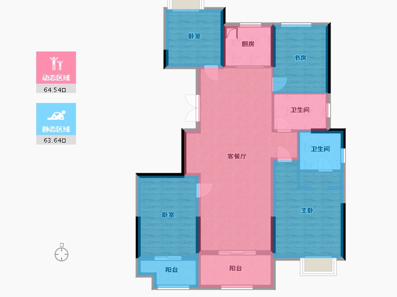 浙江省-嘉兴市-上郡-115.00-户型库-动静分区