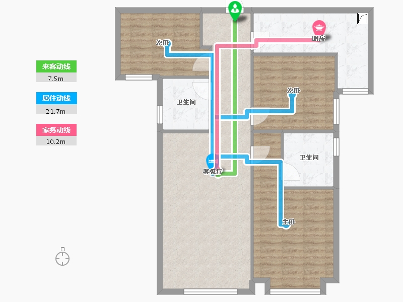 甘肃省-兰州市-万科璞悦臻园-98.00-户型库-动静线