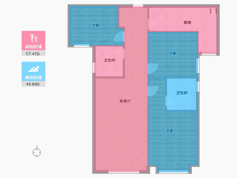 甘肃省-兰州市-万科璞悦臻园-98.00-户型库-动静分区