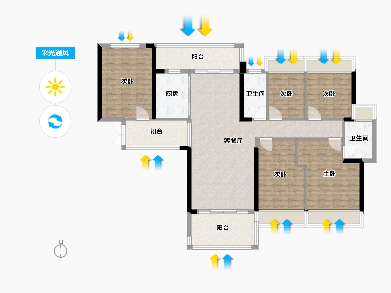 广东省-河源市-东江御景-142.41-户型库-采光通风