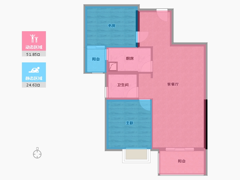 福建省-漳州市-龙泉丽景-98.00-户型库-动静分区