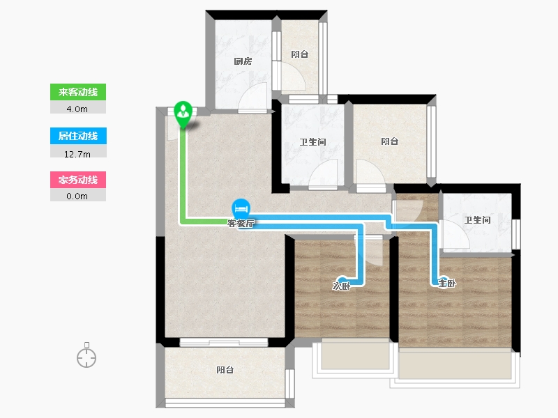 广东省-深圳市-半山悦海花园-63.67-户型库-动静线