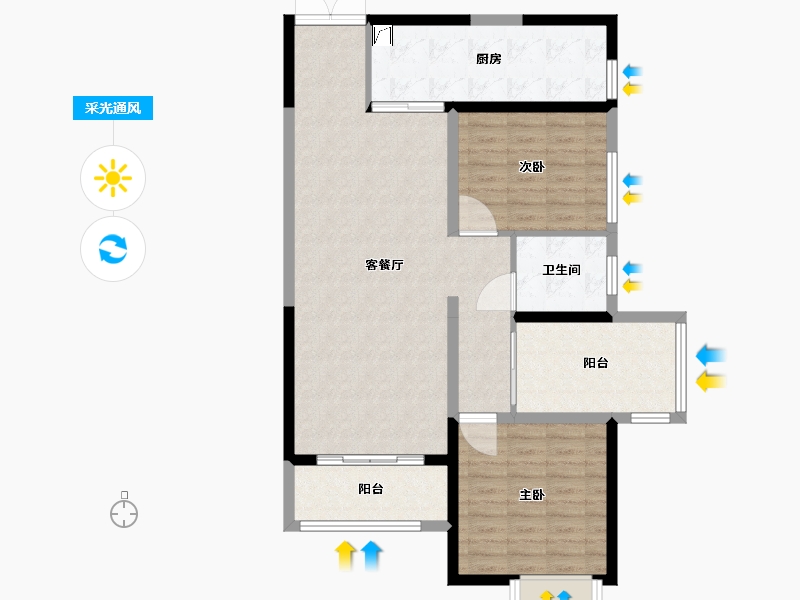 河南省-安阳市-华强城-97.00-户型库-采光通风