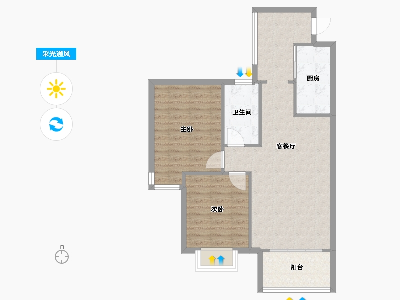 四川省-成都市-水畔经典-70.00-户型库-采光通风