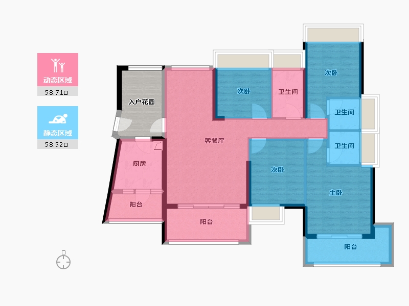 广东省-中山市-豪逸御华庭-100.00-户型库-动静分区