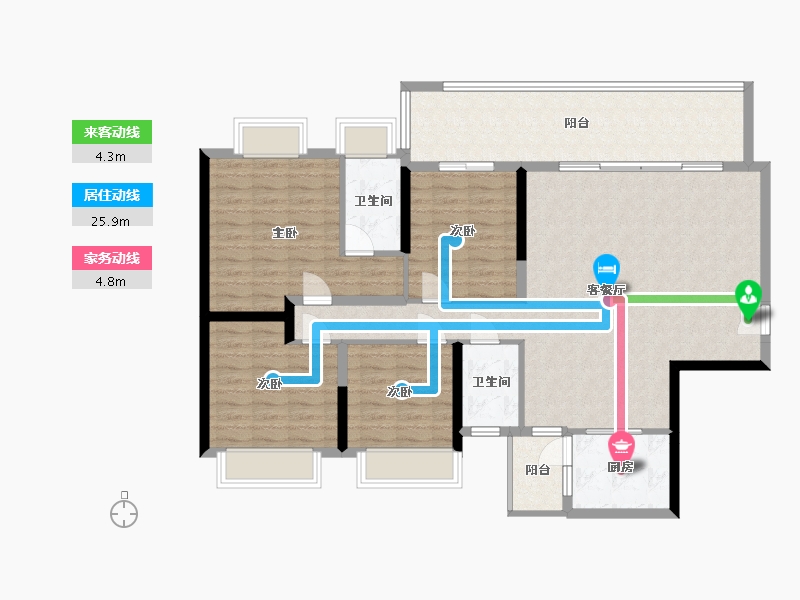 广东省-阳江市-丰泰公园里-122.00-户型库-动静线