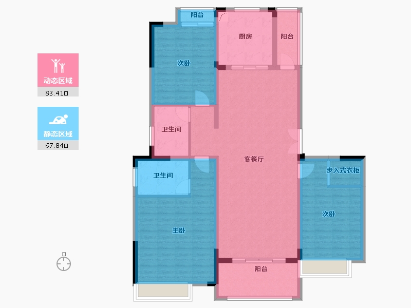 河南省-郑州市-中森·林语美墅-137.00-户型库-动静分区