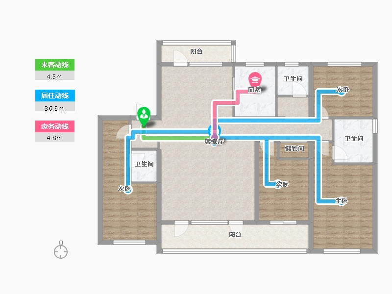 山东省-潍坊市-鲁清嘉苑-150.00-户型库-动静线