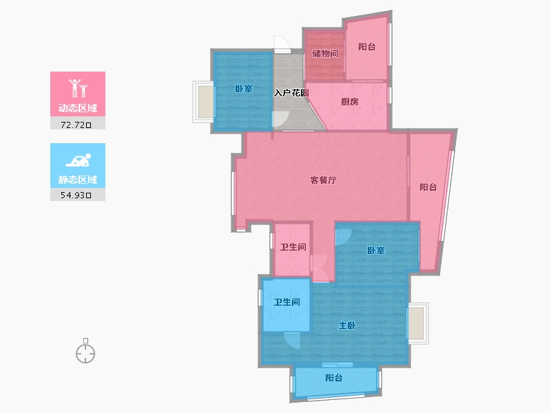 广东省-佛山市-嘉信城市花园-二期-127.00-户型库-动静分区