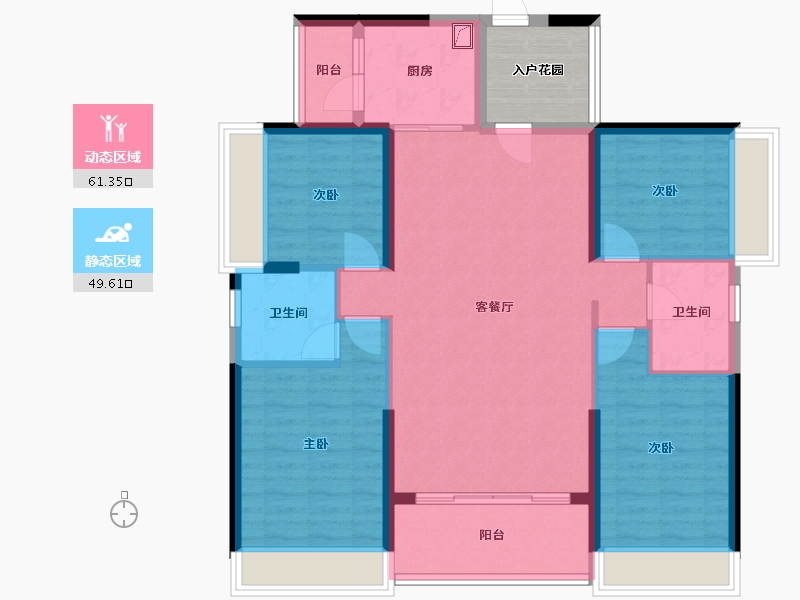 广东省-江门市-御锦世家花园-1055.55-户型库-动静分区