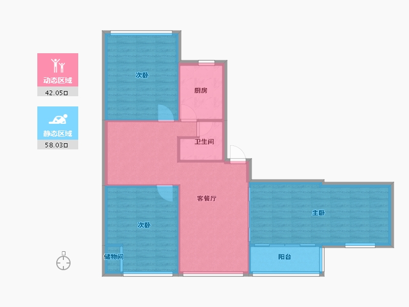 广东省-广州市-素社小区-86.00-户型库-动静分区