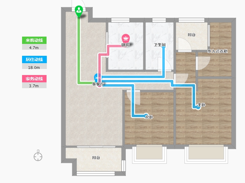 江苏省-苏州市-望湖四季-69.05-户型库-动静线