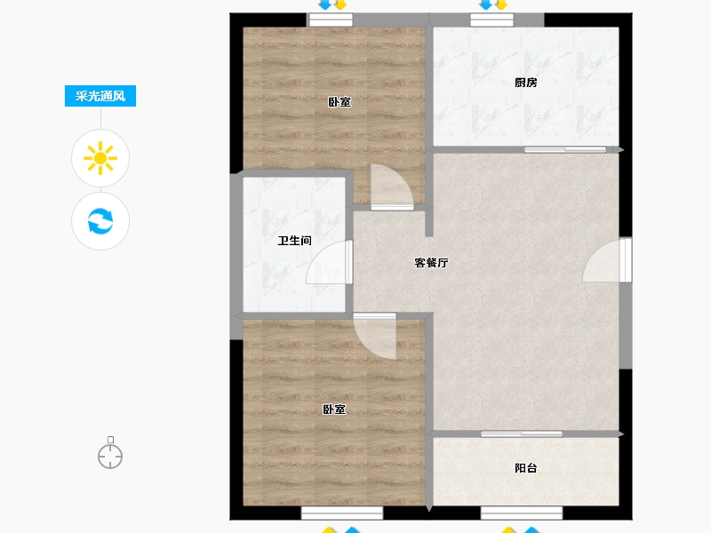 北京-北京市-1-58.00-户型库-采光通风