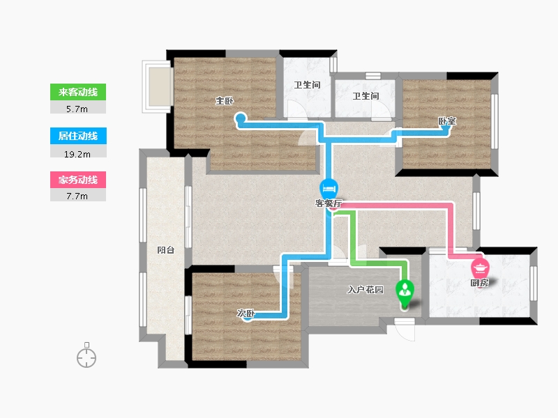 浙江省-嘉兴市-小区-100.00-户型库-动静线