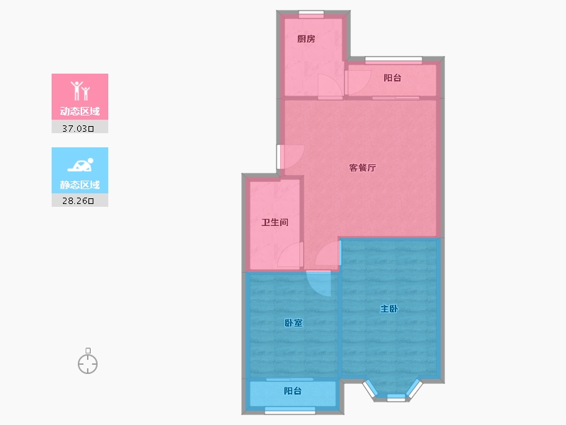 天津-天津市-世纪新苑(宝华北街)-75.00-户型库-动静分区