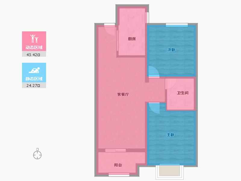 山西省-太原市-外滩公馆-60.00-户型库-动静分区