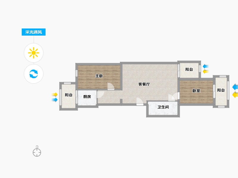 北京-北京市-南十里居10号院-88.24-户型库-采光通风