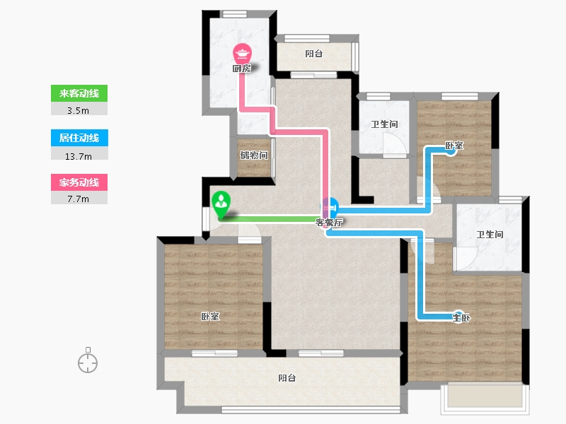 河南省-周口市-鹿邑建业城九期-109.00-户型库-动静线