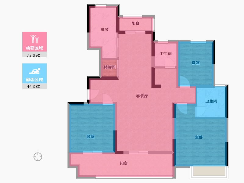 河南省-周口市-鹿邑建业城九期-109.00-户型库-动静分区