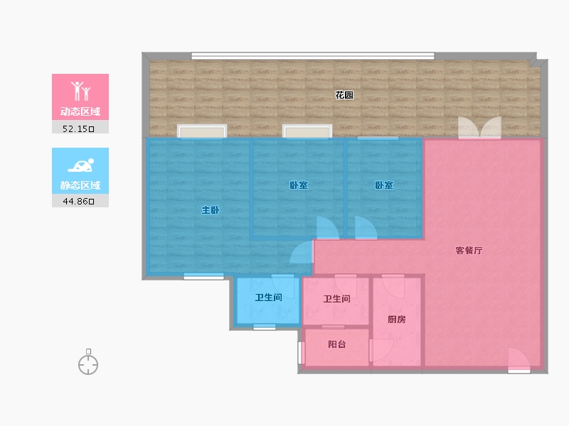 四川省-成都市-翰林上岛-90.00-户型库-动静分区