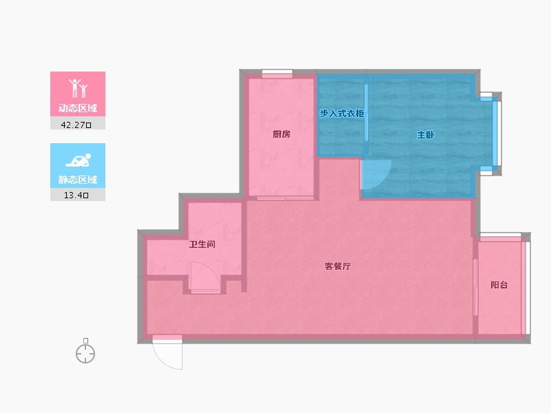 北京-北京市-风格景园-55.00-户型库-动静分区