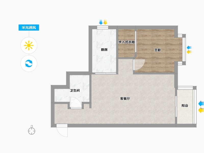 北京-北京市-风格景园-55.00-户型库-采光通风