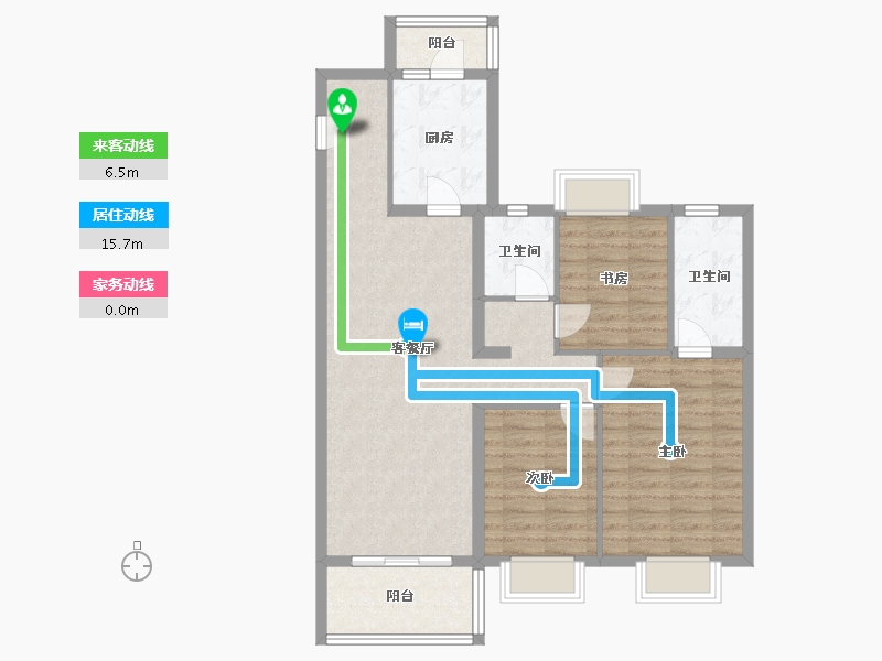 江西省-南昌市-江铃新力臻园-92.82-户型库-动静线