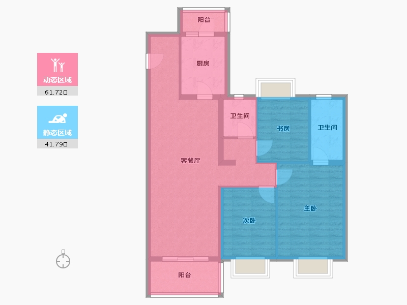 江西省-南昌市-江铃新力臻园-92.82-户型库-动静分区