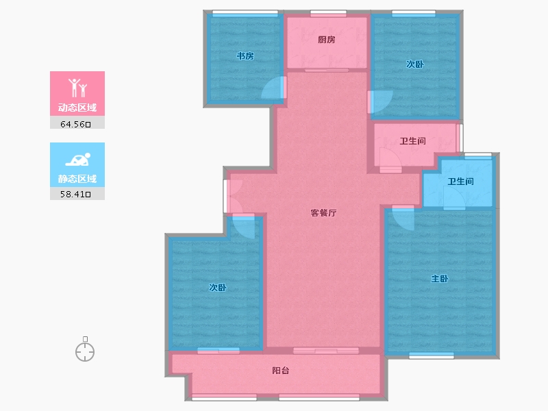 河南省-开封市-鼎立国际城G区-110.00-户型库-动静分区