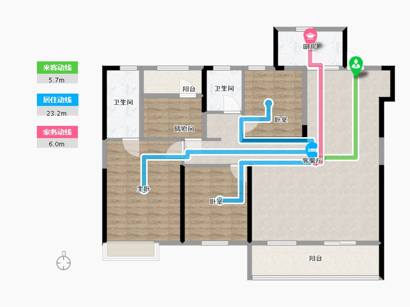 湖南省-长沙市-澳海云天赋-109.16-户型库-动静线