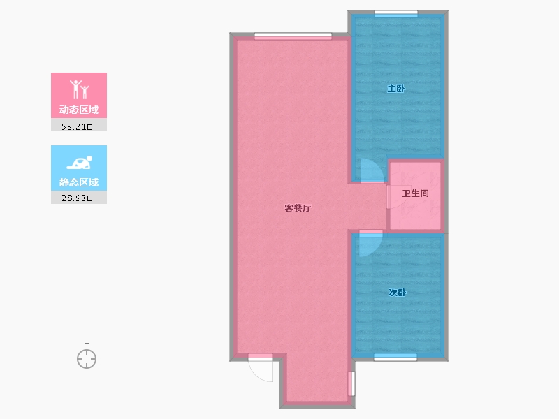 黑龙江省-哈尔滨市-滨才·城-西区-74.27-户型库-动静分区