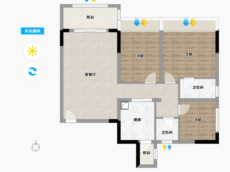 四川省-成都市-明城购物中心-98.00-户型库-采光通风