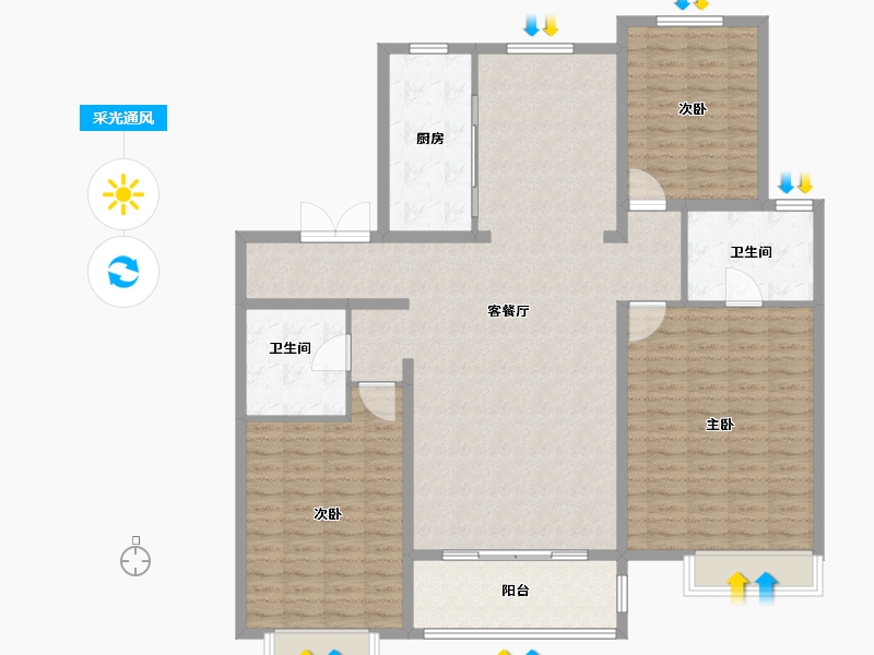 山西省-大同市-永泰学府-150.00-户型库-采光通风