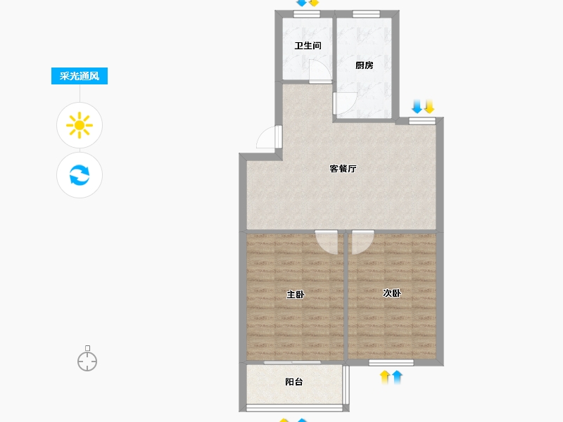 上海-上海市-广凉苑-70.00-户型库-采光通风