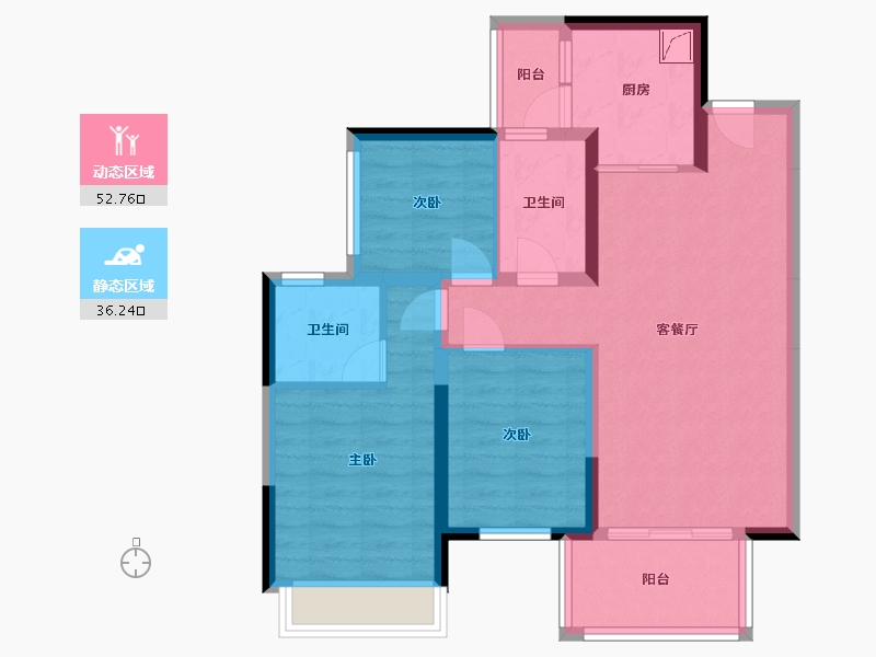 广西壮族自治区-南宁市-融创九熙府-81.25-户型库-动静分区