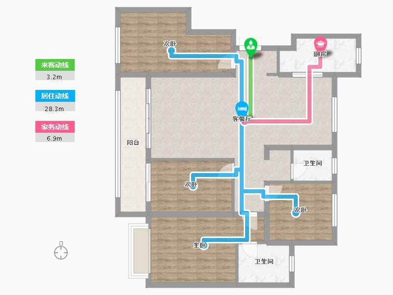 河北省-石家庄市-百合御景城-120.00-户型库-动静线