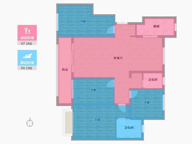 河北省-石家庄市-百合御景城-120.00-户型库-动静分区