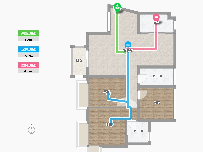 广东省-珠海市-誉名都-74.84-户型库-动静线